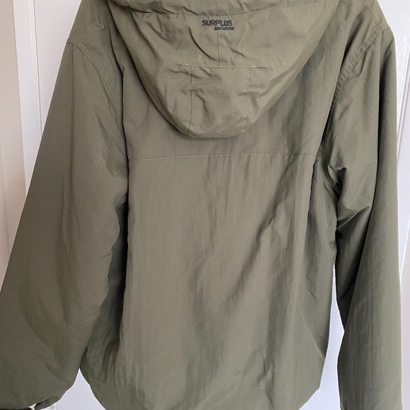 Military Surplus Windbreaker with Zipper Olive Sz. S - Picture 5 of 10